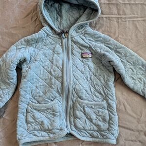 Patagonia Quilted Light Blue Hoodie